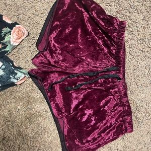 velvet shorts
